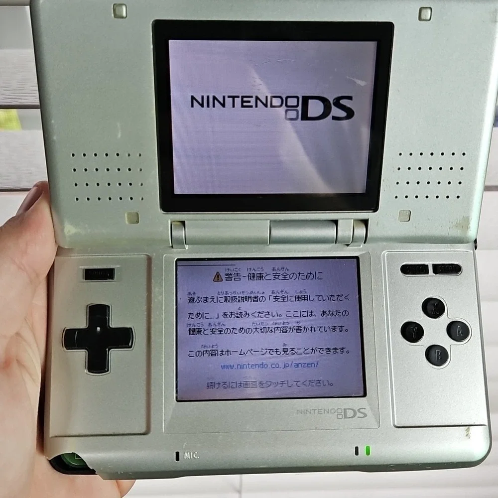 Nintendo DS Original NTR-001‎ Japanese Console Silver Tested Works